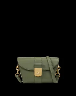 Veronica Beard Crossbody Bags*Small Crest Lock Trap Bag in Stone Army StoneArmy