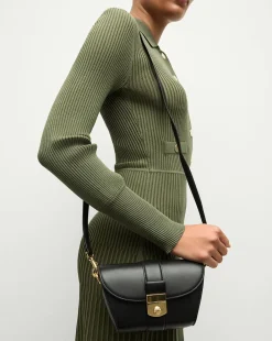 Veronica Beard Crossbody Bags|Vb Classics*Small Crest Lock Trap Bag in Black