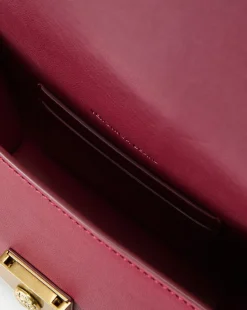 Veronica Beard Crossbody Bags|The Gift Guide*Small Crest Lock Trap Bag in Burgundy Oxblood