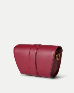 Veronica Beard Crossbody Bags|The Gift Guide*Small Crest Lock Trap Bag in Burgundy Oxblood