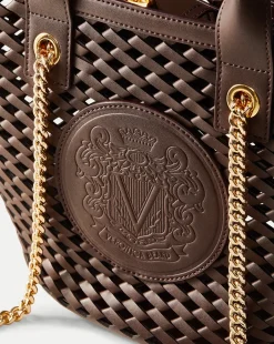 Veronica Beard Shoulder Bags|Tote Bags*Small Crest Market Tote in Dark Brown DarkBrown