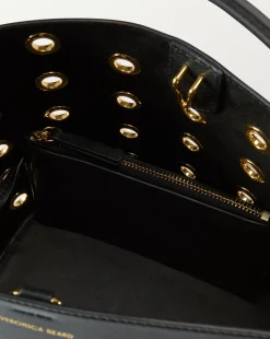 Veronica Beard Crossbody Bags|The Gift Guide*Small Grommet Feedbag in Black Black/Gold