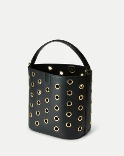 Veronica Beard Crossbody Bags|The Gift Guide*Small Grommet Feedbag in Black Black/Gold