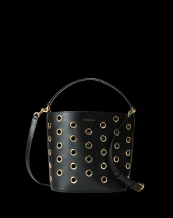 Veronica Beard Crossbody Bags|The Gift Guide*Small Grommet Feedbag in Black Black/Gold