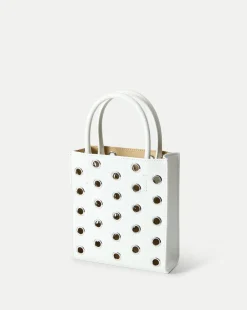 Veronica Beard Crossbody Bags|The Gift Guide*Small Grommet Shopper in Off-White Off-White/Silver