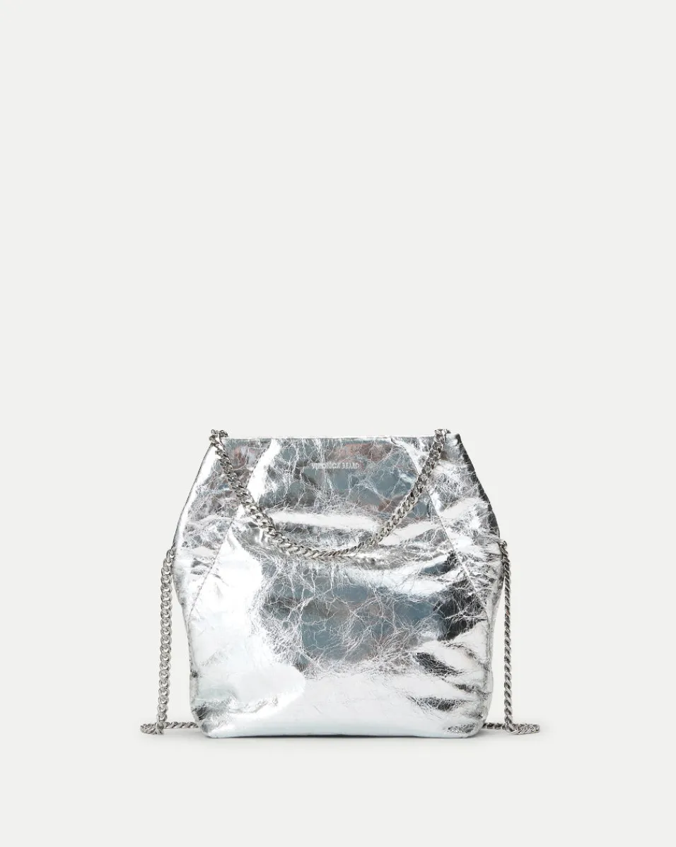 Veronica Beard Crossbody Bags|The Veronicas' Favorites*Small Metallic Slouch Shoulder Bag in Silver
