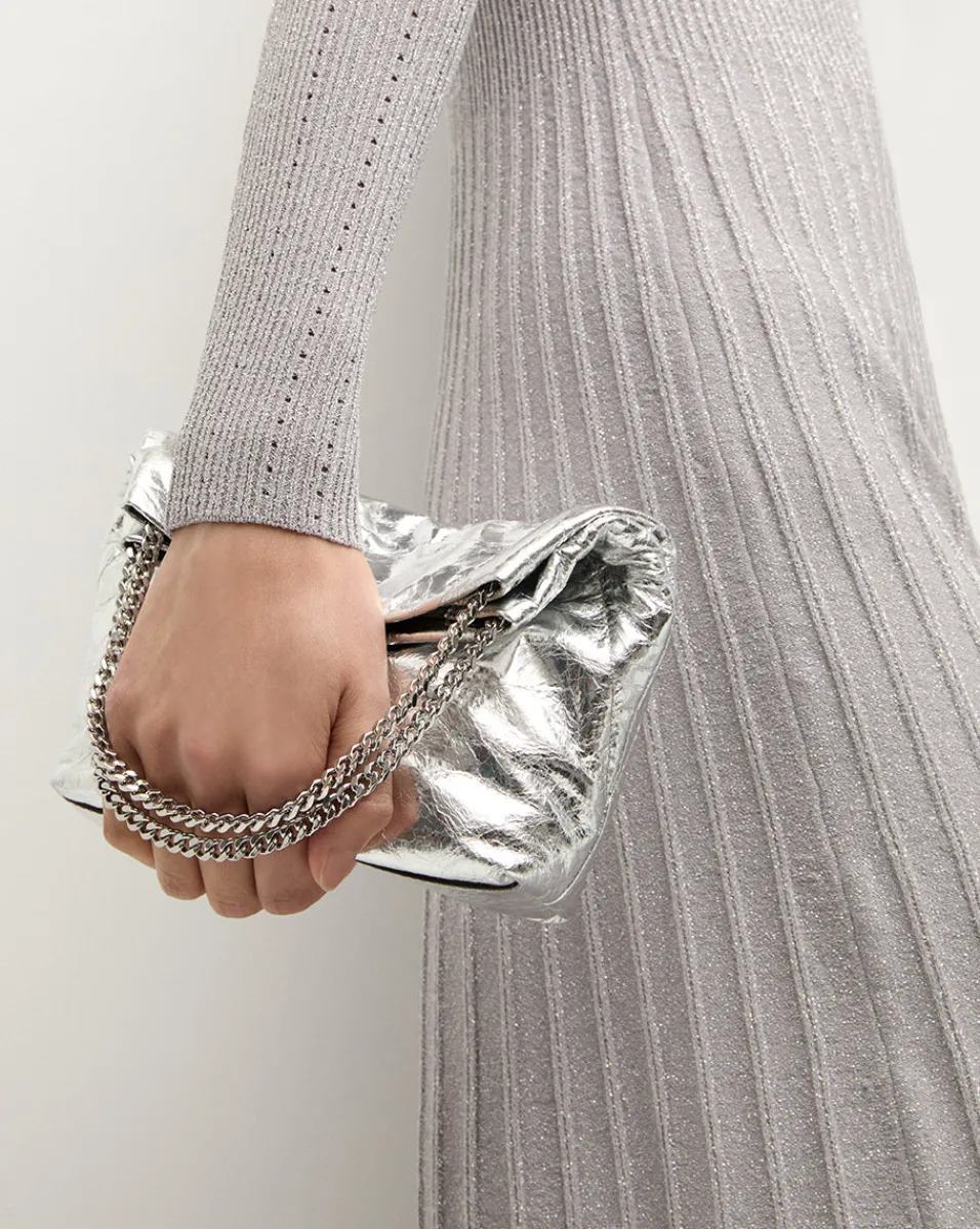 Veronica Beard Crossbody Bags|The Veronicas' Favorites*Small Metallic Slouch Shoulder Bag in Silver