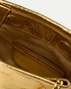 Veronica Beard Crossbody Bags|Party Dressing*Small Metallic Slouch Shoulder Bag in Antique Gold AntiqueGold