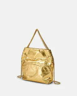 Veronica Beard Crossbody Bags|Party Dressing*Small Metallic Slouch Shoulder Bag in Antique Gold AntiqueGold