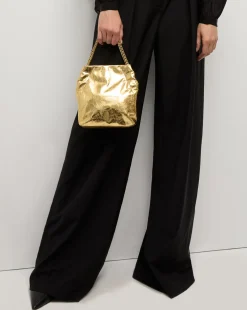 Veronica Beard Crossbody Bags|Party Dressing*Small Metallic Slouch Shoulder Bag in Antique Gold AntiqueGold