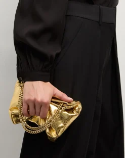 Veronica Beard Crossbody Bags|Party Dressing*Small Metallic Slouch Shoulder Bag in Antique Gold AntiqueGold