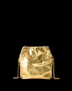 Veronica Beard Crossbody Bags|Party Dressing*Small Metallic Slouch Shoulder Bag in Antique Gold AntiqueGold