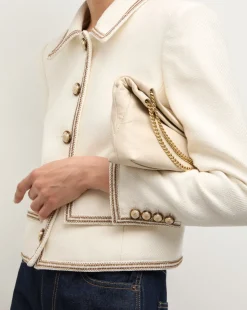 Veronica Beard Crossbody Bags|Party Dressing*Small Slouch Shoulder Bag in Ivory