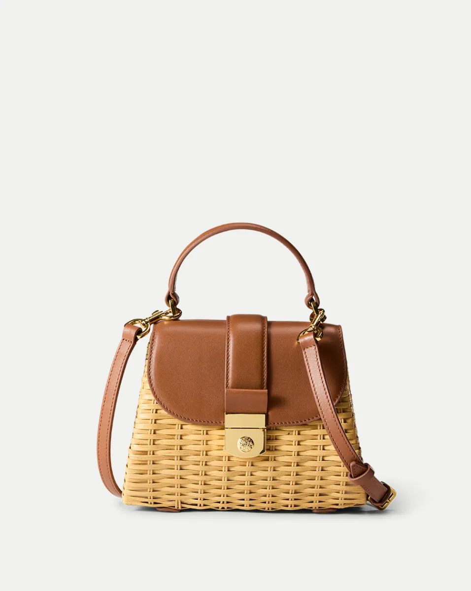Veronica Beard Crossbody Bags|The Gift Guide*Small Wicker Avenue Bag in Tan | Woven Bag Hazelwood