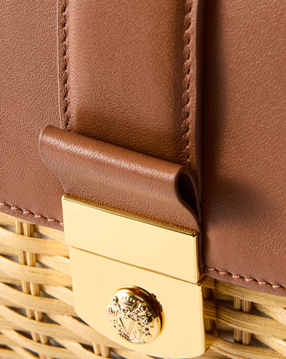 Veronica Beard Crossbody Bags|The Gift Guide*Small Wicker Avenue Bag in Tan | Woven Bag Hazelwood