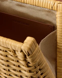 Veronica Beard Crossbody Bags|The Gift Guide*Small Wicker Avenue Bag in Tan | Woven Bag Hazelwood