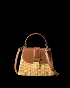 Veronica Beard Crossbody Bags|The Gift Guide*Small Wicker Avenue Bag in Tan | Woven Bag Hazelwood