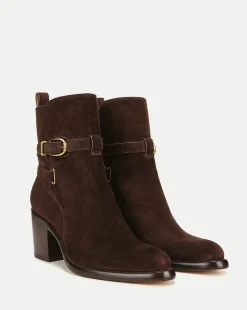 Veronica Beard Boots & Booties*Sohelia Suede Ankle Bootie Espresso