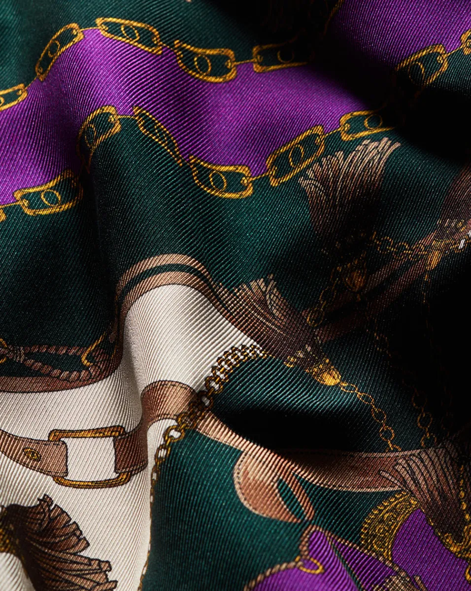 Veronica Beard Tops|The Veronicas' Favorites*Sola Silk Tank Top in Green & Purple PineMulti