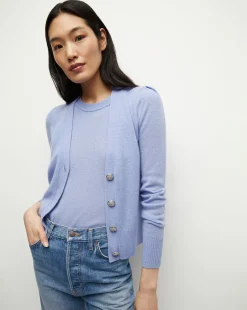 Veronica Beard Sweaters|Tops*Solene Cashmere Cardigan in Hydrangea