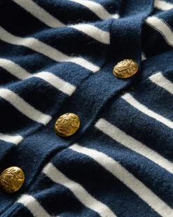 Veronica Beard Sweaters|Tops*Solene Cashmere Striped Cardigan in Navy Navy/Ivory