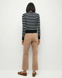 Veronica Beard Sweaters|Tops*Solene Cashmere Striped Cardigan in Navy Navy/Ivory