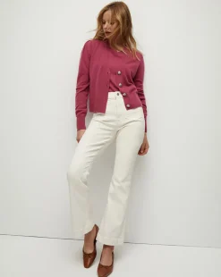 Veronica Beard Sweaters|Tops*Solene Raspberry Cashmere Cardigan SoftRaspberry