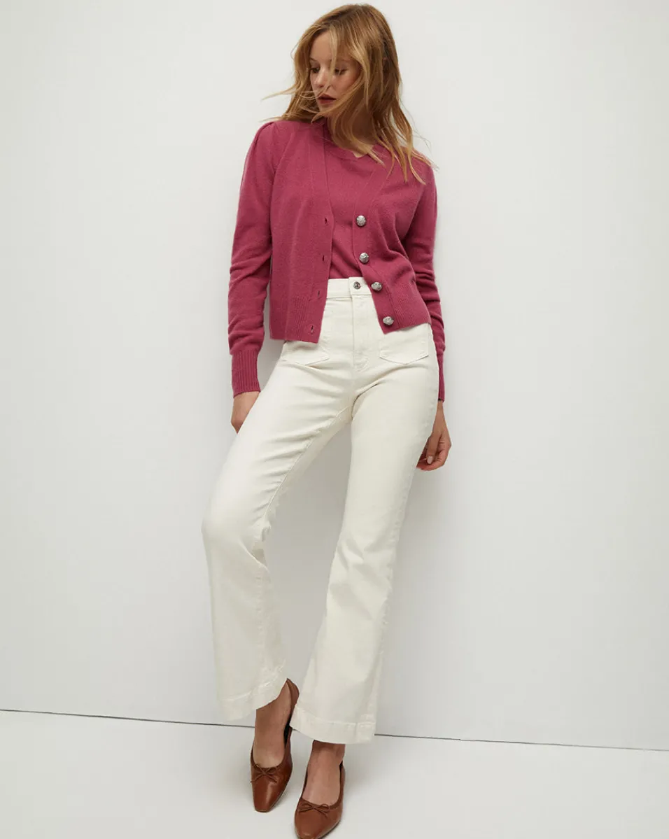 Veronica Beard Sweaters|Tops*Solene Raspberry Cashmere Cardigan SoftRaspberry