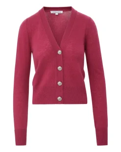 Veronica Beard Sweaters|Tops*Solene Raspberry Cashmere Cardigan SoftRaspberry