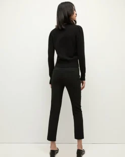 Veronica Beard Sweaters|Tops*Solene Rhinestone-Button Cashmere Cardigan in Black BlackRhinestones
