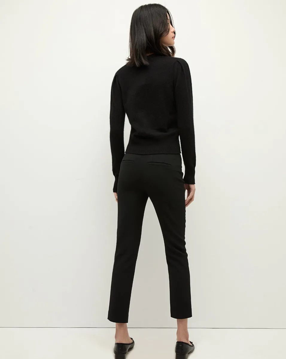 Veronica Beard Sweaters|Tops*Solene Rhinestone-Button Cashmere Cardigan in Black BlackRhinestones