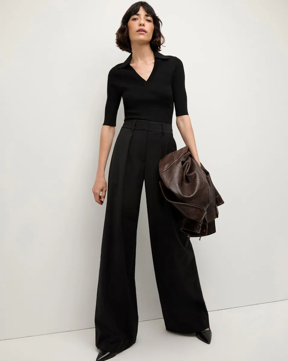 Veronica Beard Pants|Matching Sets*Sonia Wide Leg Tailored Pant in Black