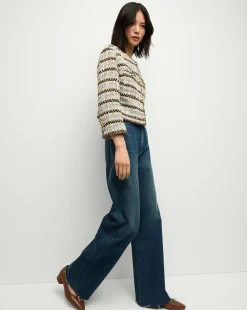 Veronica Beard Jackets & Outerwear|Matching Sets*Sumira Metallic Tweed Jacket in Blue/Ivory