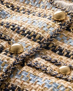 Veronica Beard Jackets & Outerwear|Matching Sets*Sumira Metallic Tweed Jacket in Blue/Ivory