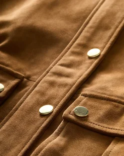 Veronica Beard Jackets & Outerwear|The Veronicas' Favorites*Suz Suede Dickey Chore Coat in Tan Whisky