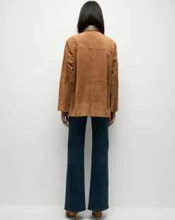 Veronica Beard Jackets & Outerwear|The Veronicas' Favorites*Suz Suede Dickey Chore Coat in Tan Whisky