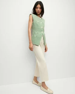 Veronica Beard Tops|Matching Sets*Tamara Vest in Lemongrass/Dove