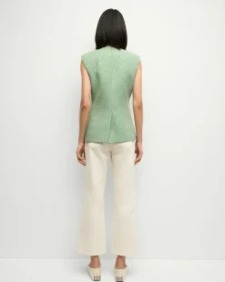 Veronica Beard Tops|Matching Sets*Tamara Vest in Lemongrass/Dove
