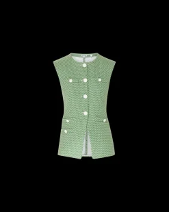 Veronica Beard Tops|Matching Sets*Tamara Vest in Lemongrass/Dove