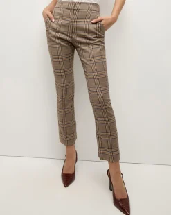 Veronica Beard Pants|Matching Sets*Tani High Waisted Plaid Pant in Brown Check RussetMulti