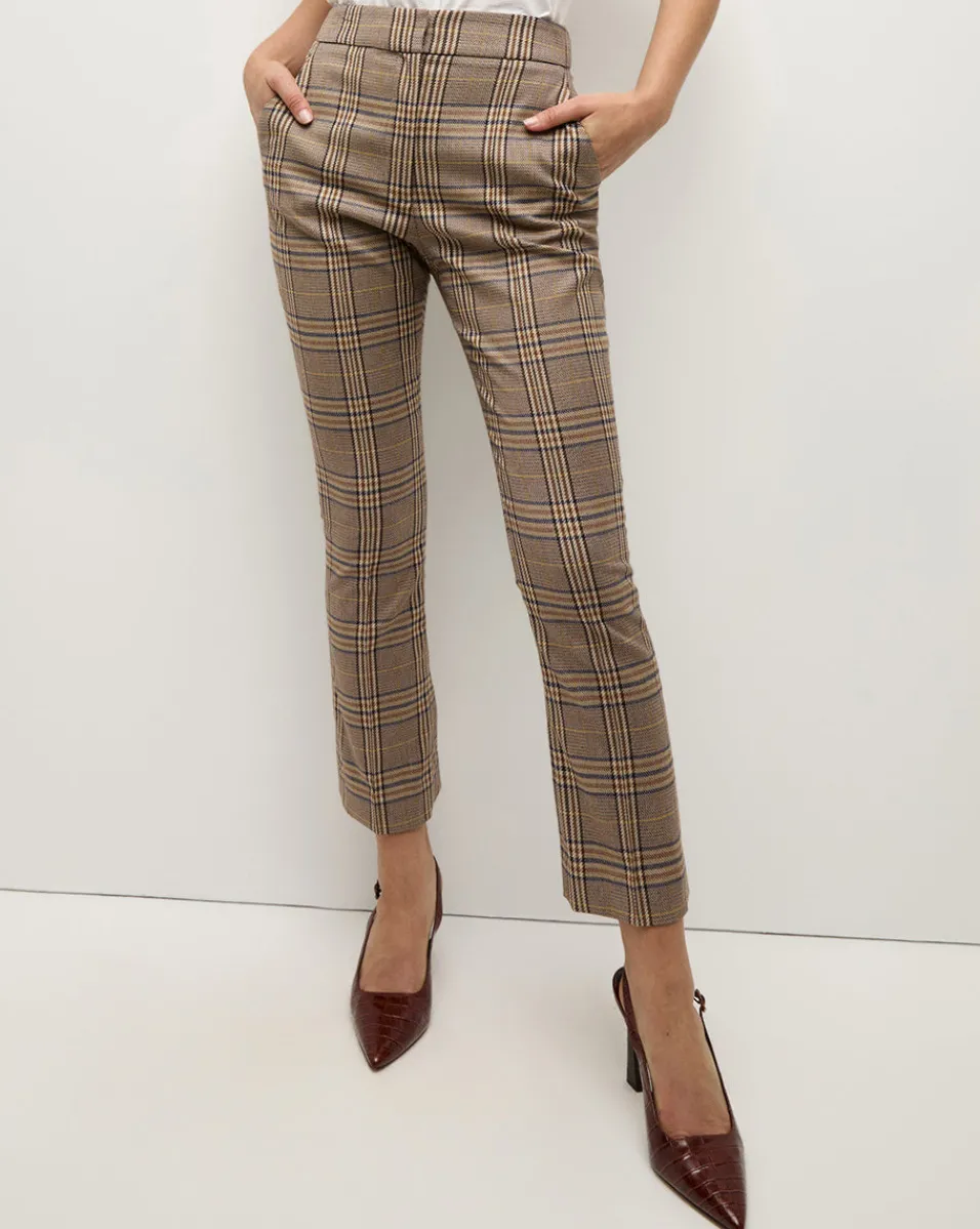 Veronica Beard Pants|Matching Sets*Tani High Waisted Plaid Pant in Brown Check RussetMulti