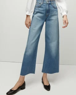 Veronica Beard Jeans*Taylor Cropped Wide-Leg Jean in Enough Said EnoughSaid