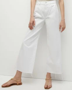 Veronica Beard Jeans*Taylor Cropped Wide-Leg Jean in White