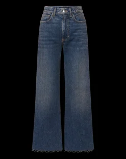 Veronica Beard Jeans*Taylor Cropped Wide-Leg Jeans in Dark Blue EquinoxBlue
