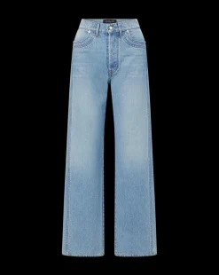 Veronica Beard Jeans*Taylor Double-Seam Wide-Leg Jean in Nova
