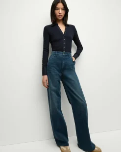 Veronica Beard Jeans*Taylor Slant-Pocket Wide-Leg Jean in Northern Lights NorthernLights