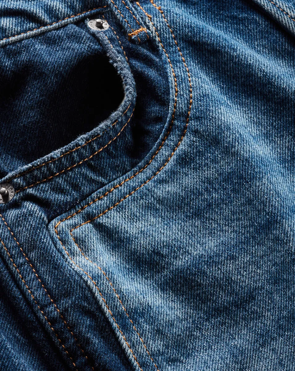 Veronica Beard Jeans*Taylor Two-Tone Cropped Wide-Leg Jean in Blue RebelBlueColorblock