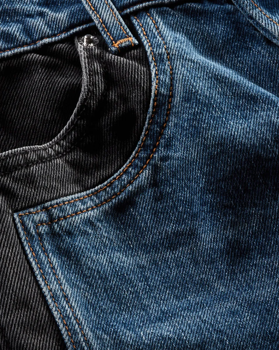 Veronica Beard Jeans|The Veronicas' Favorites*Taylor Two-Tone Wide-Leg Jean in Blue Moon Colorblock BlueMoonColorblock