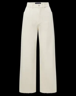 Veronica Beard Jeans*Taylor Wide-Leg Cropped Jean Ecru