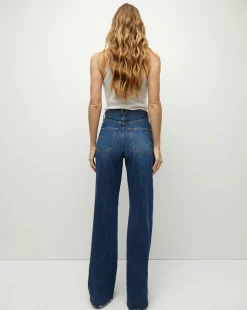 Veronica Beard Jeans*Taylor Wide-Leg Jean in Stoned Bright Blue StonedBrightBlue